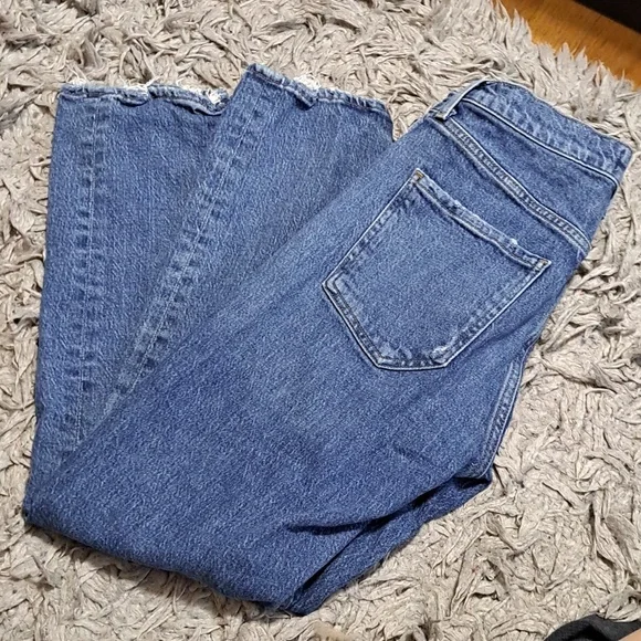 AGOLDE High-Rise Button-Fly Blue Jeans! - Picture 3 of 3